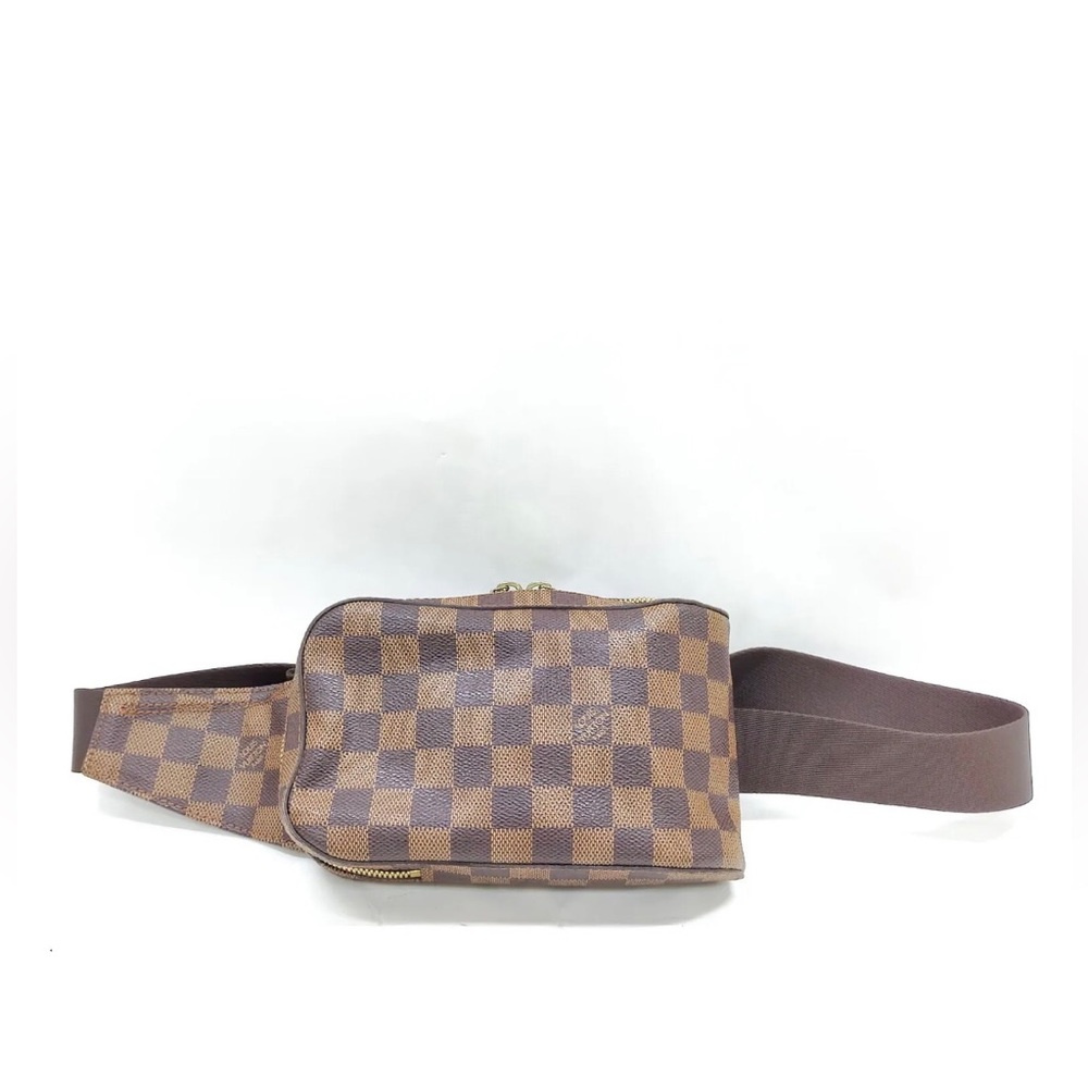 AUTH. LOUIS VUITTON GERONIMOS Damier Ebene